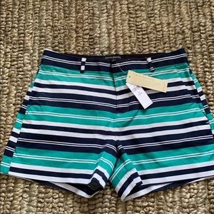 Cotton Tailored Striped Shorts